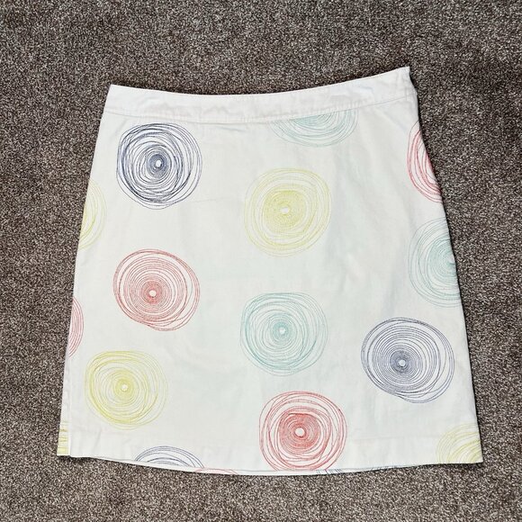 Boden Dresses & Skirts - Boden Women’s A Line Skirt Size 10 Cotton White Embroidered Lined Zipper